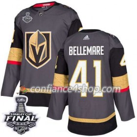 Adidas Maillot de Hockey Vegas Golden Knights Bellemare 41 Gris 2018 Stanley Cup Final Patch Authentic - Homme
